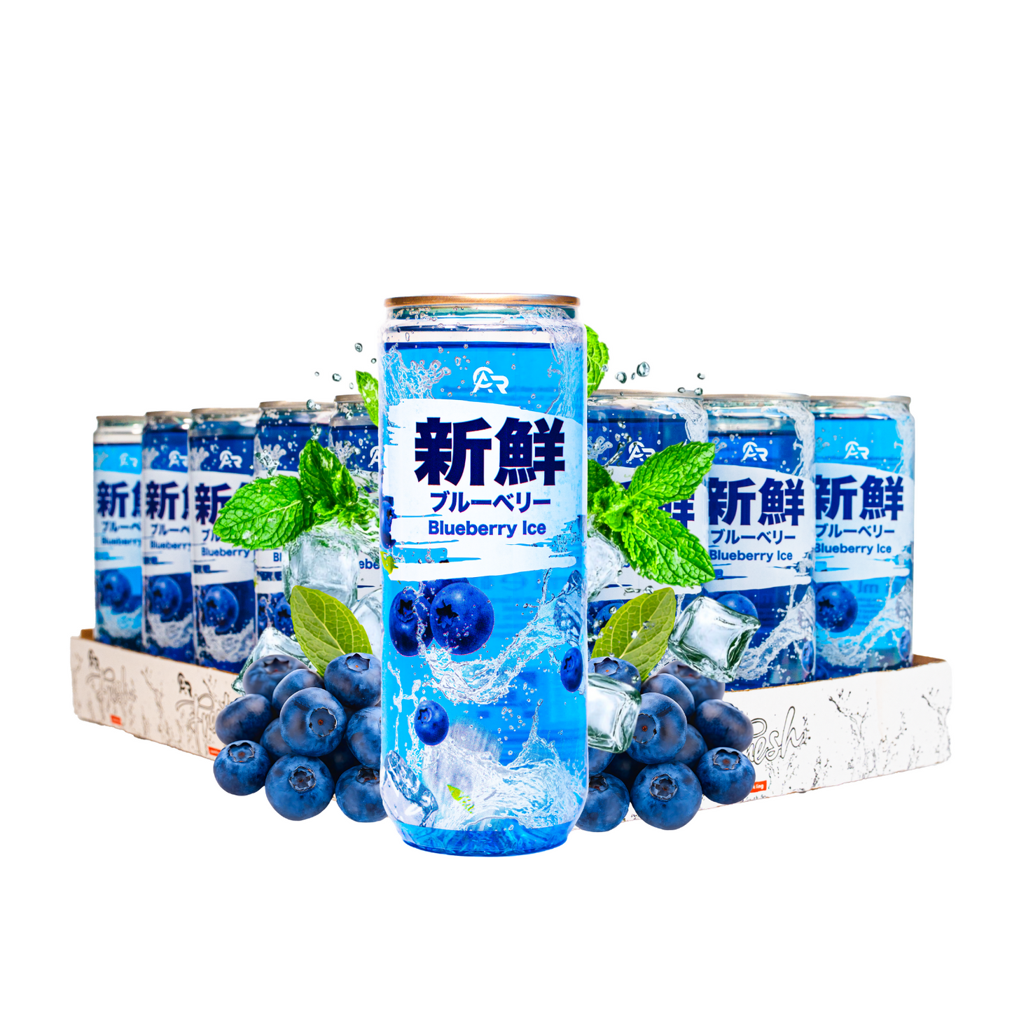 Ásia - Blueberry Ice, pacote com 24 unidades