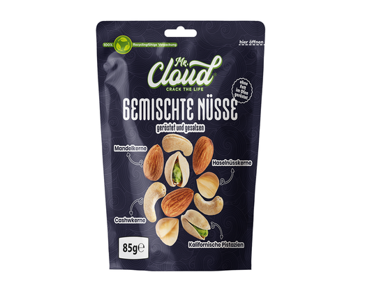Mr. Cloud Gemischte Nüsse – geröstet & gesalzen (85g)