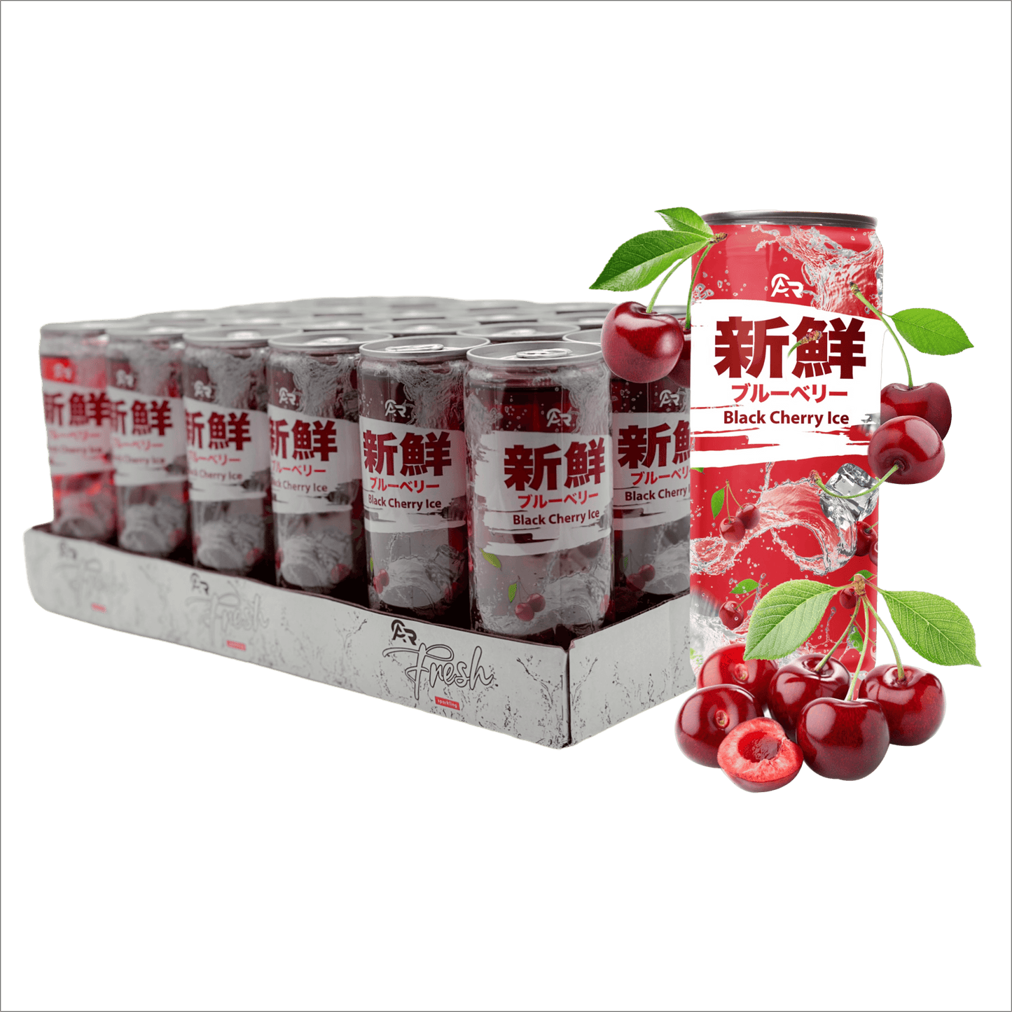 Black Cherry Ice 24'er Packung - FRESH DRINK