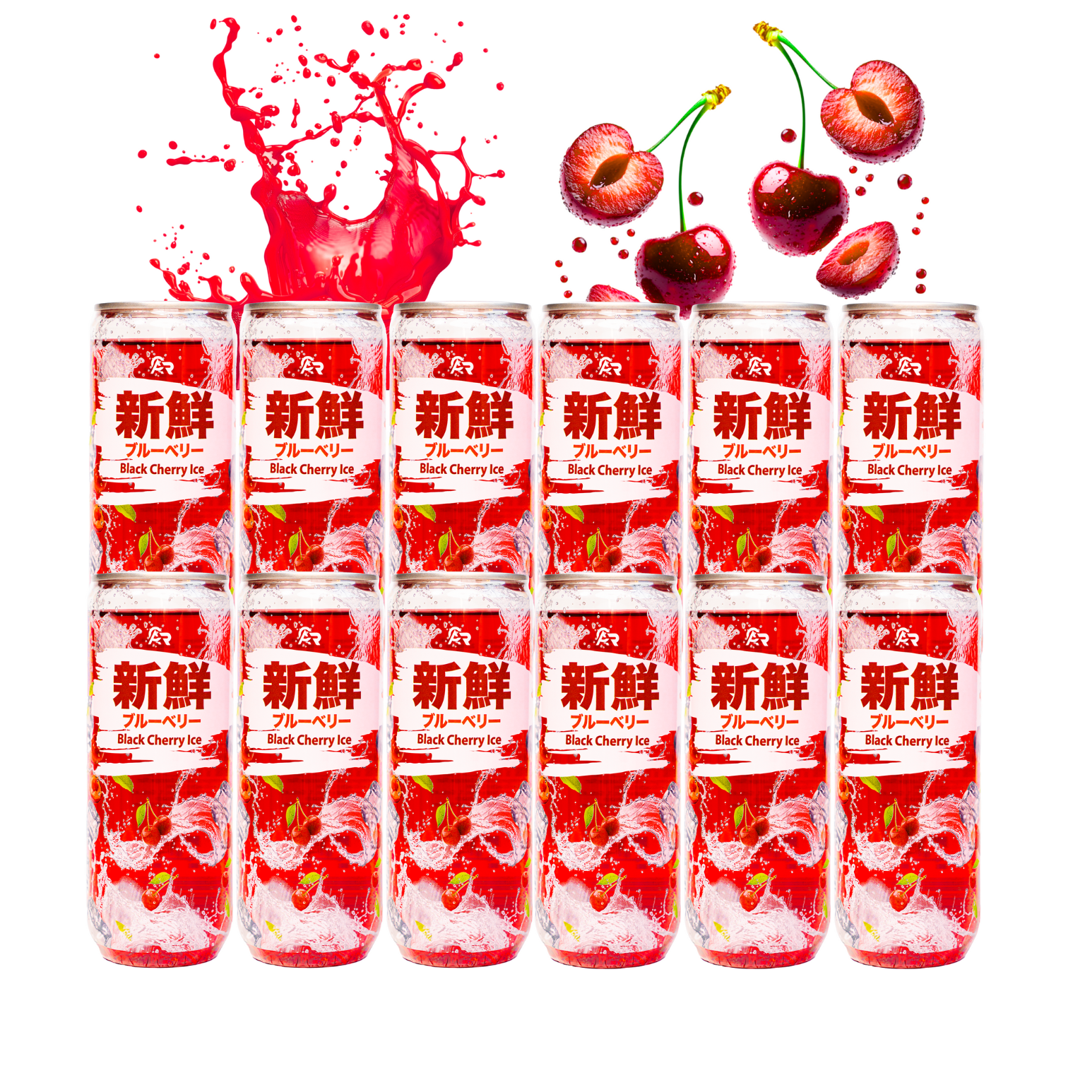 Ásia - Black Cherry Ice, pacote com 12