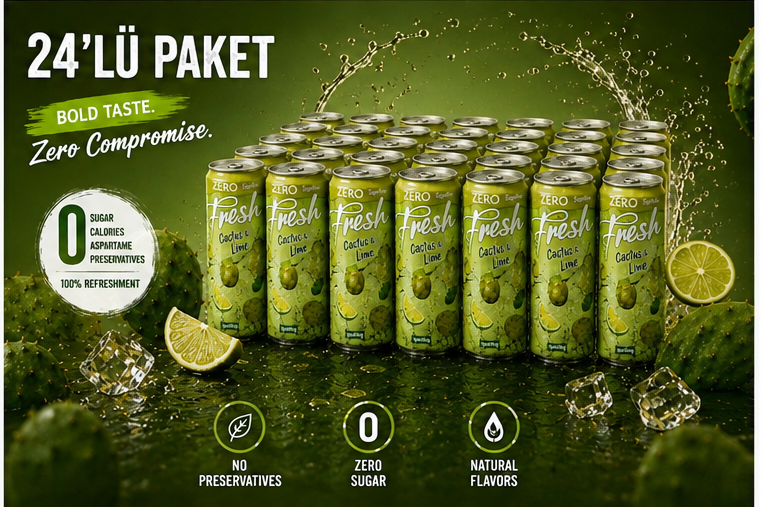 Fresh Cactus Lime Sugar Free 24`er Pak