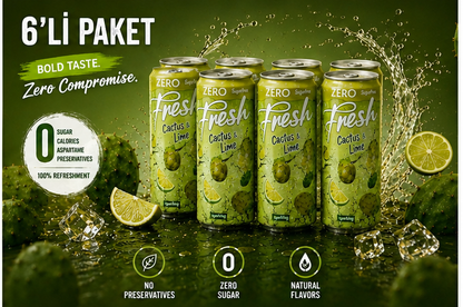 Fresh Cactus Lime Sugar Free 6`er Pak