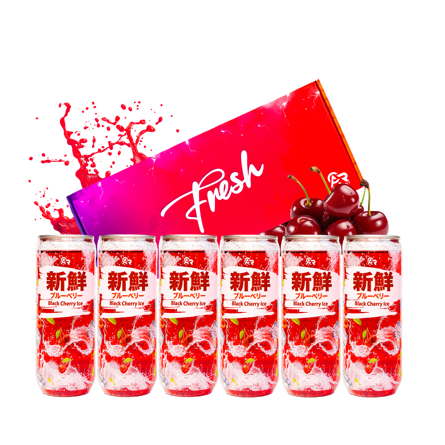 Ásia - Black Cherry Ice, pacote com 6