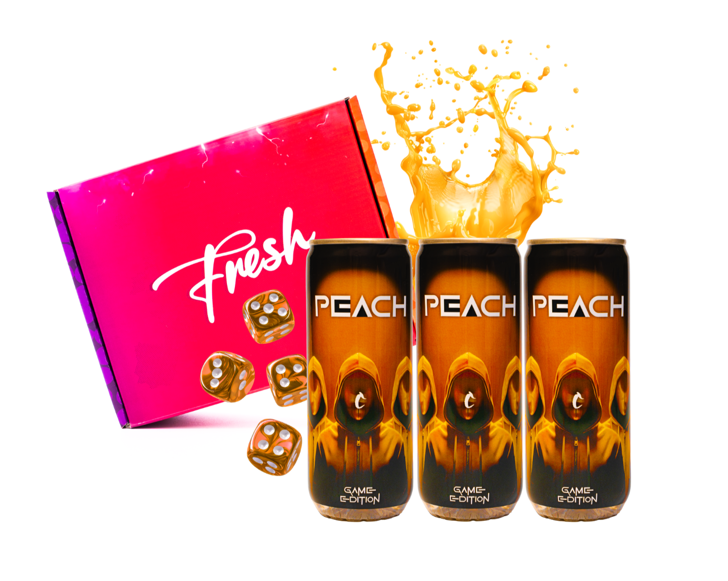 Pacote com 3 unidades da Game Edition Peach