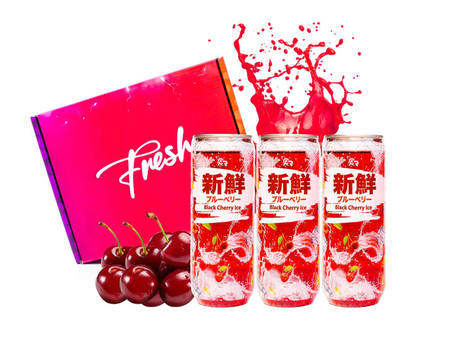 Ásia - Black Cherry Ice, pacote com 3
