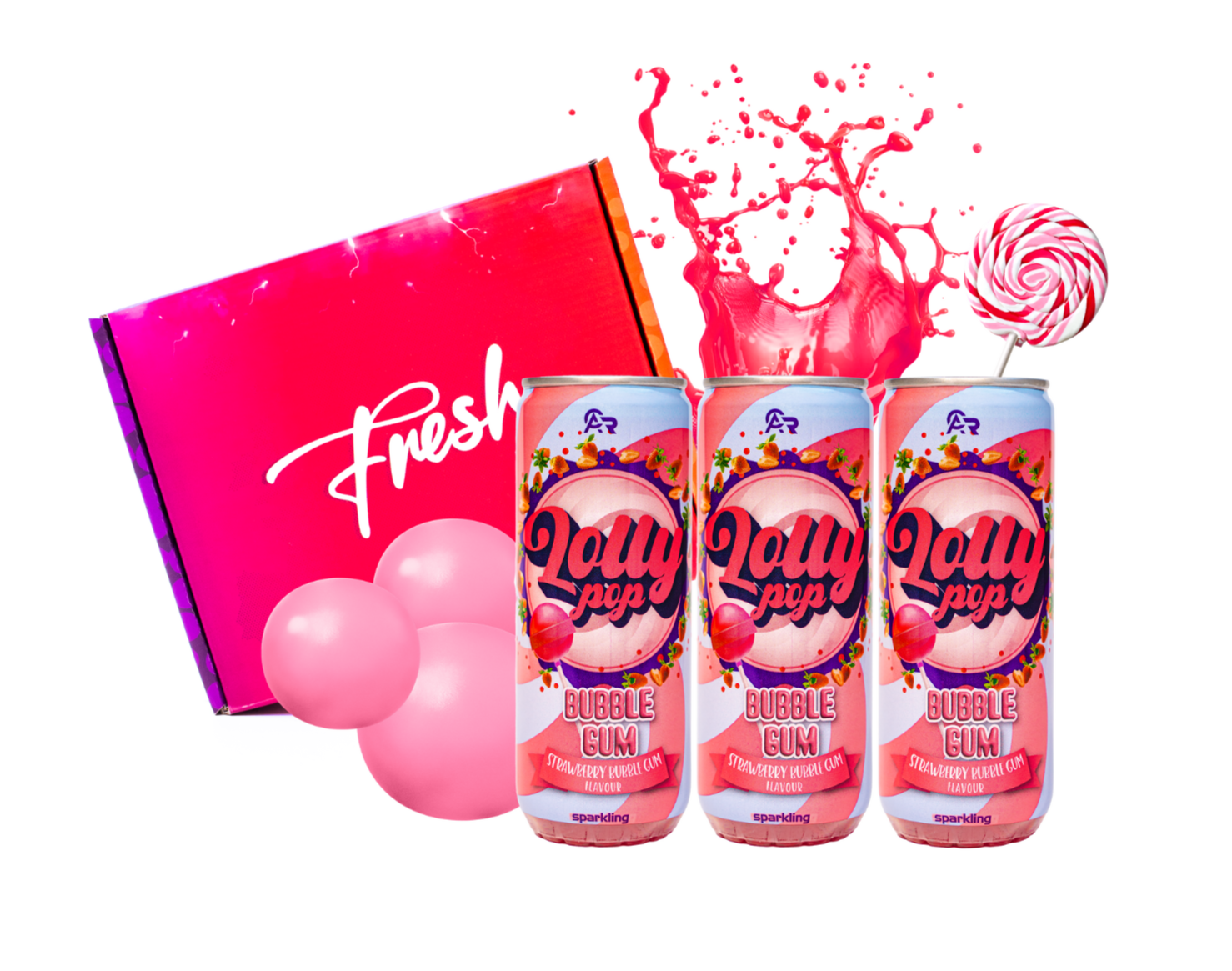 Lolly Pop Bubble Gum 3 pack