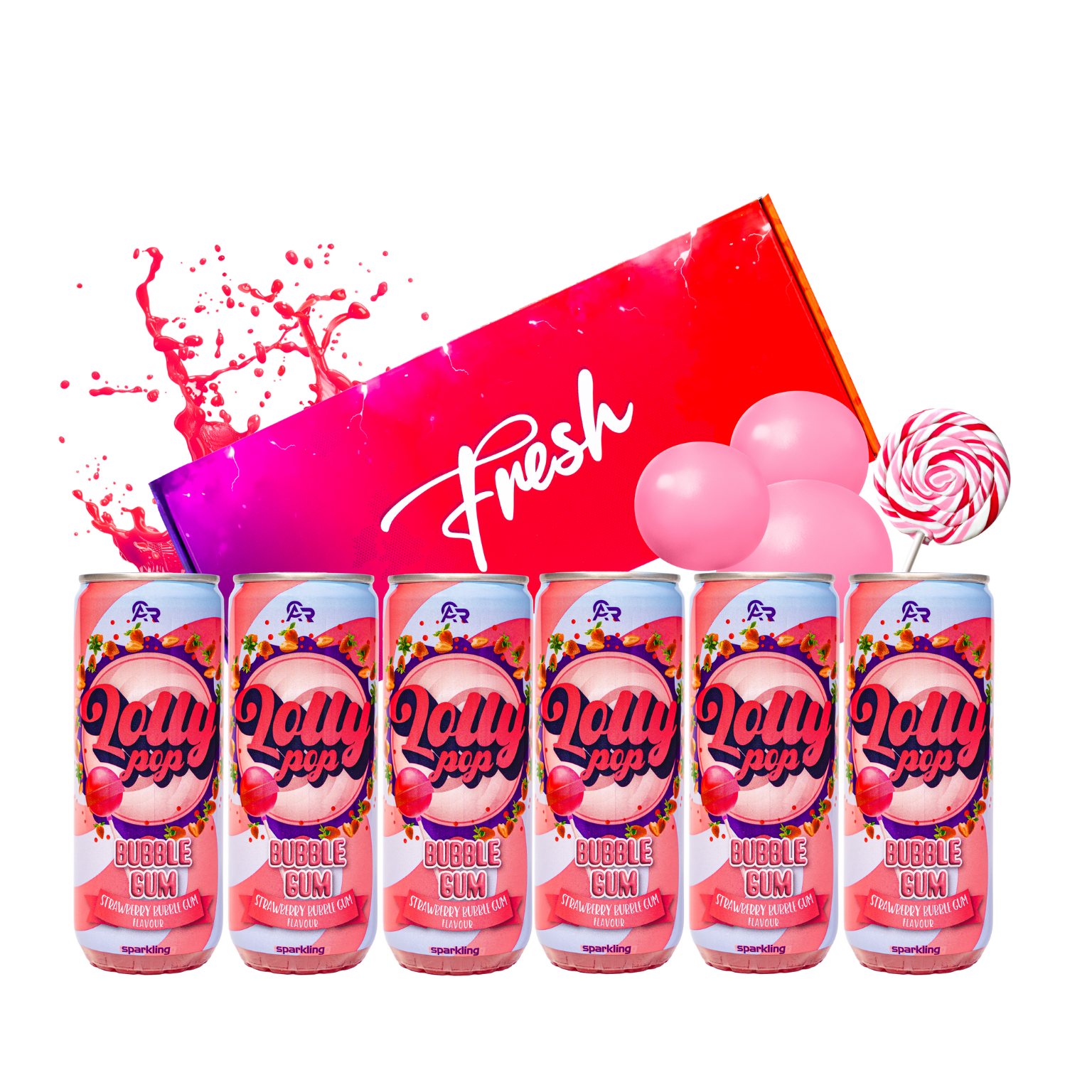 Lolly Pop Bubble Gum 6 pack