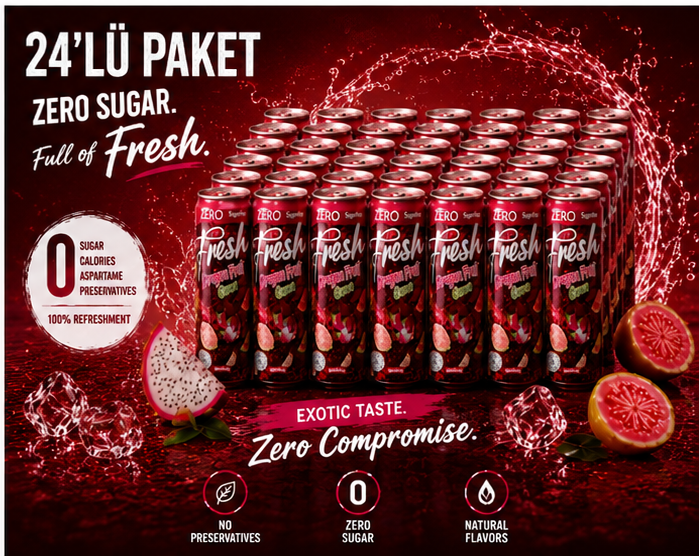 Fresh Dragon Fruit &Guava – Zuckerfreies 24`er Pak