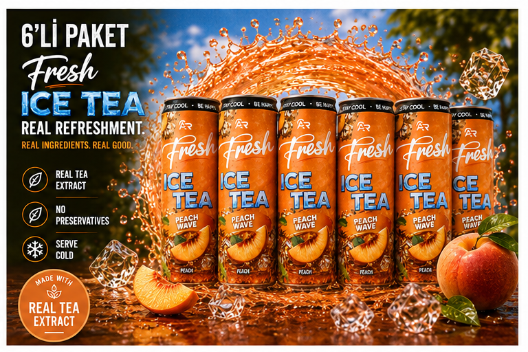Fresh Ice Tea Peach Wave – Pfirsich Eistee 6`er Pack