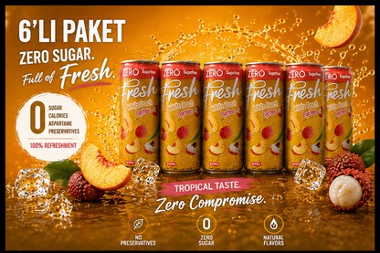 Fresh White Peach & Lychee – Zuckerfreies 6`er Pack