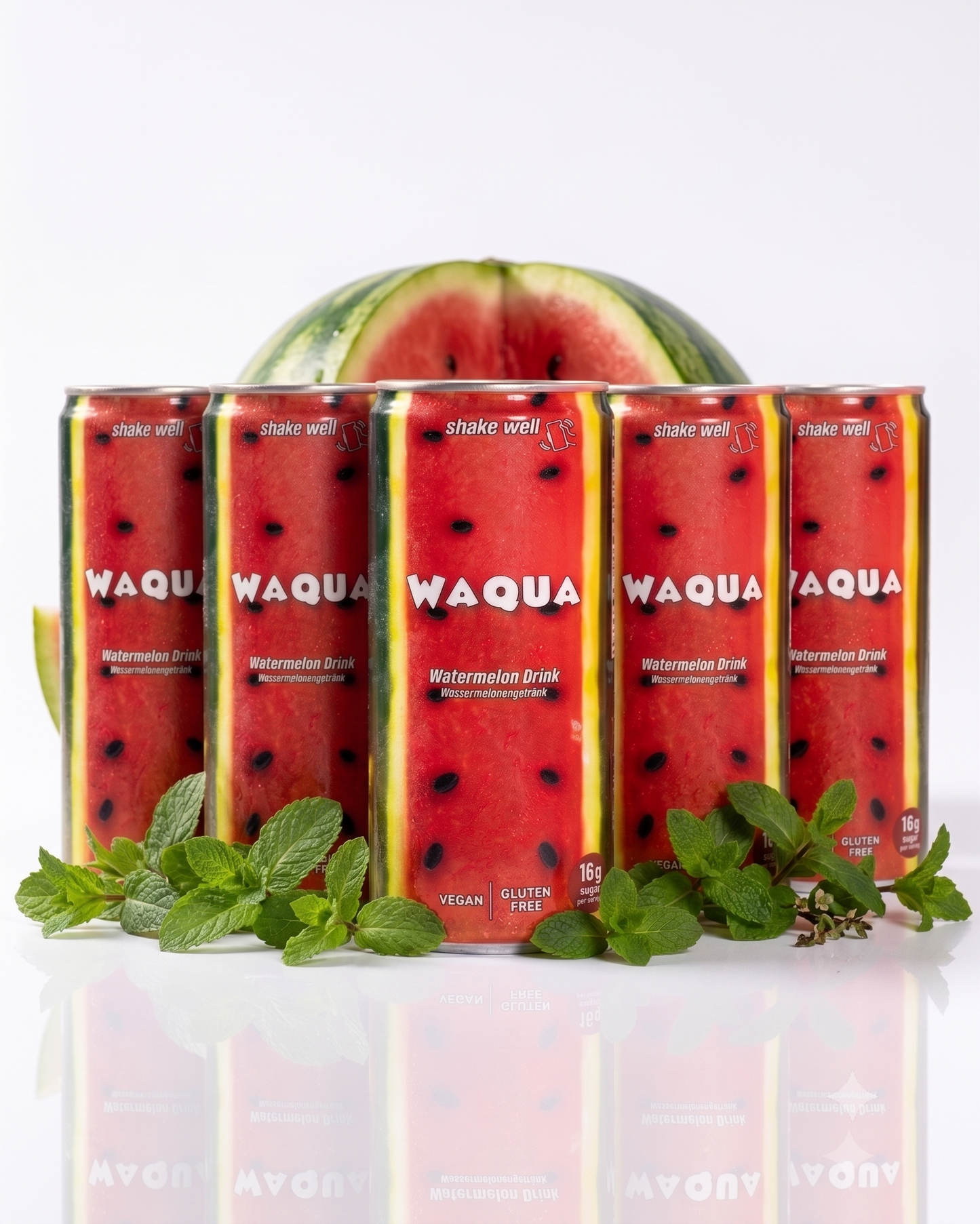 WAQUA Wassermelone (0,32L – 99% Fruchtanteil) 6'er Pack