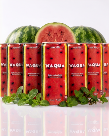 WAQUA Wassermelone (0,32L – 99% Fruchtanteil) 24'er Pack
