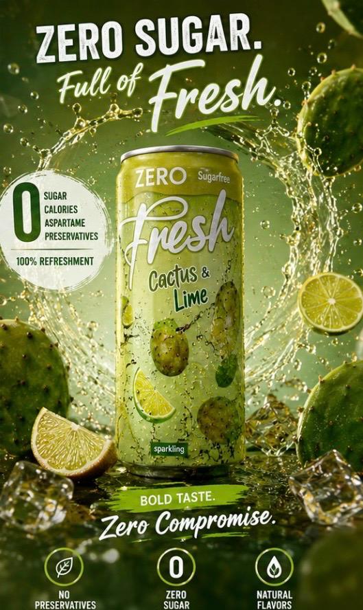 Fresh Cactus Lime Sugar Free