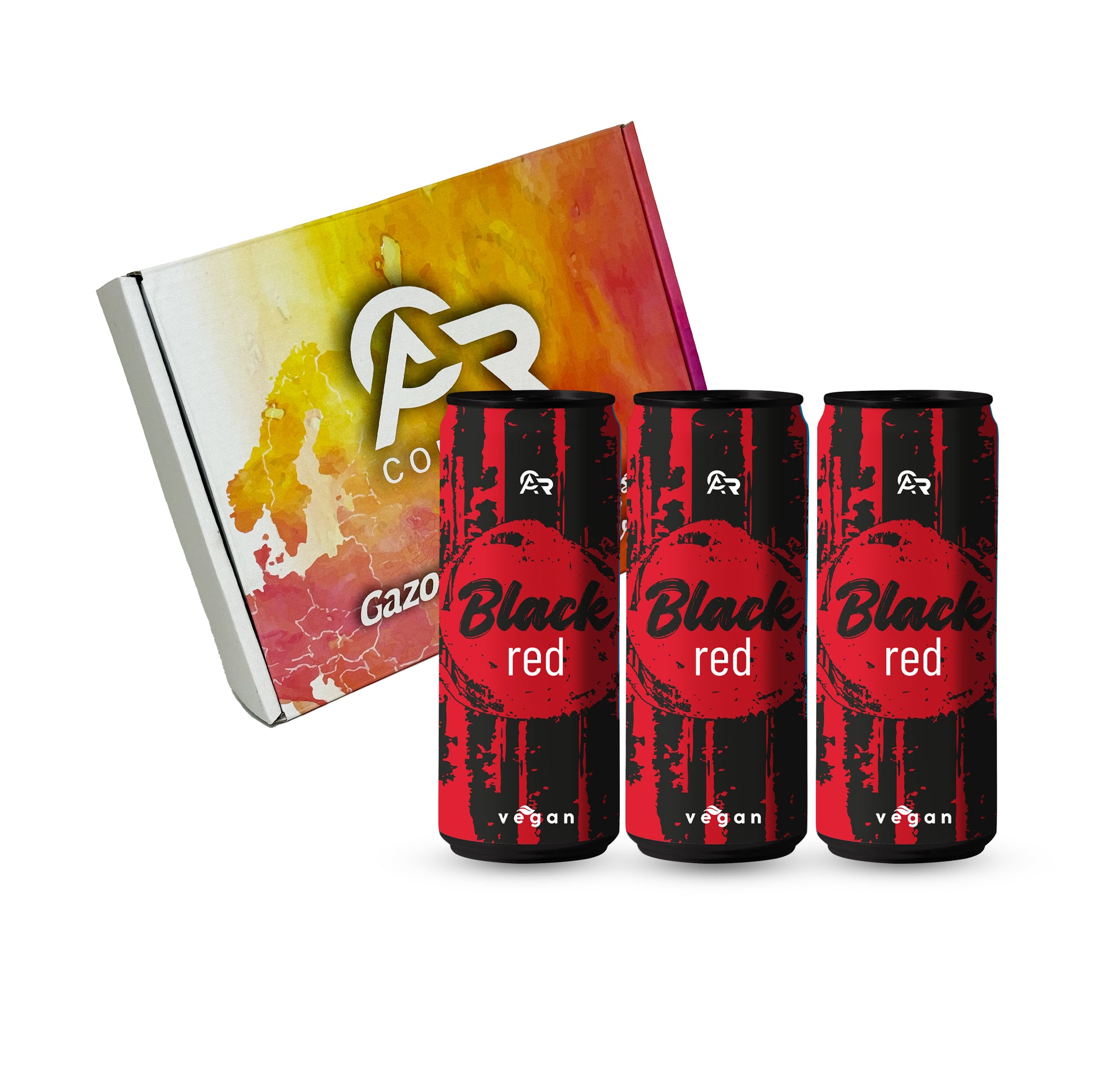 ACR - Preto - Vermelho, pacote com 3